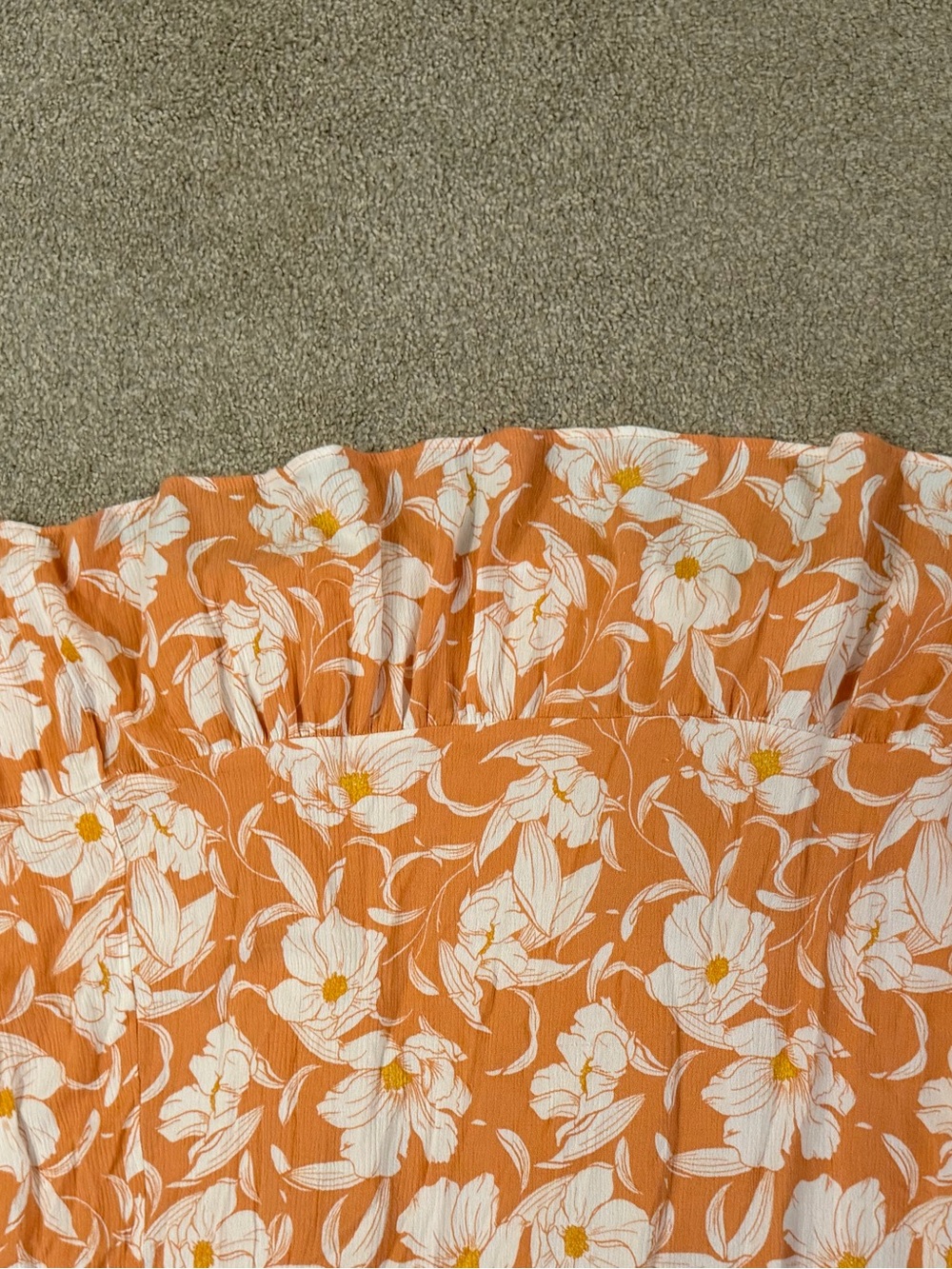Torrid Peach Floral Maxi Sundress with Ruffle Hem - Picture 4 of 7